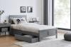 Azure White Grey Wooden Single/double/king Bed Frame Storage Drawers & Mattress