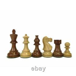 Amazing Exclusive Chess Set Pieces + Board + Box Exotic Wood Padauk