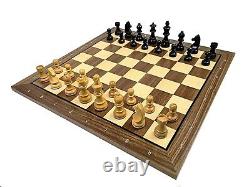 Amazing THE QUEEN'S GAMBIT Professional Chess Set Pieces 3,5 + Board + BOX