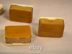Antique Bamboo & Bone Mahjong Set in Wooden Box, 148 tiles