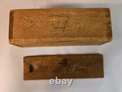 Antique Bone And Ebony Dominoes In Wooden Box Set Of 28