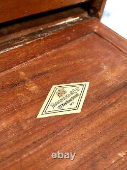 Antique Bone & Bamboo Mahjong Game in Wooden Travel Box / Mah Jong Set