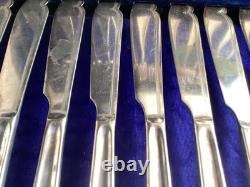 Antique Boxed Silver Plated Fish Cutlery Set Wooden Box Maker J Collyer & Co