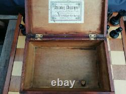 Antique British Chess Company Staunton Chess Set Weighted 3.8 Boxed Jaques Type