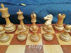 Antique British Chess Company Staunton Chess Set Weighted 3.8 Kings C1892 Boxed