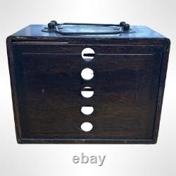 Antique Chinese Mahjong Set Bone & Bamboo Tiles with Wooden Box Collectible Exc