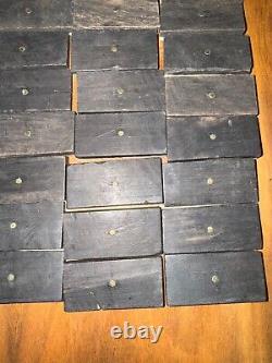 Antique Cream and Ebony Set of 55 Dominoes Wooden Box