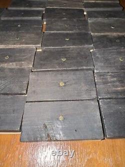 Antique Cream and Ebony Set of 55 Dominoes Wooden Box