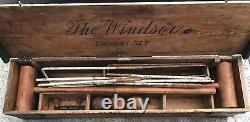 Antique Croquet Set In Original Wooden Case/Box