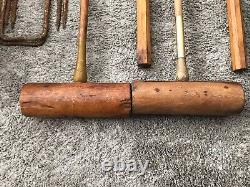 Antique Croquet Set In Original Wooden Case/Box