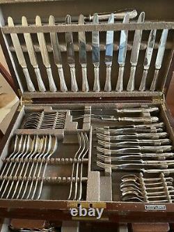 Antique Cutlery Set Mappin & Webb Stainless Steel For 10 People In Wooden Box