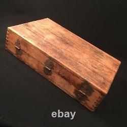 Antique Drill Bit Set Irwin Auger 13 Piece Wooden Tool Box Woodworking PRIORITY
