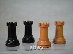 Antique English Club Chess Set Jaques Pattern Ayres K 4 + Nice Box No Board