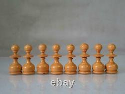 Antique French Chess Set Caffe De La Regence' Tournament Size K 3.5 + Box