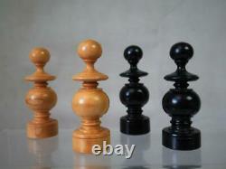 Antique French Chess Set Caffe De La Regence' Tournament Size K 3.5 + Box