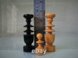 Antique French Chess Set Caffe De La Regence' Tournament Size K 3.5 + Box