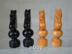 Antique French Chess Set Caffe De La Regence' Tournament Size K 3.5 + Box