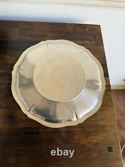 Antique German XLARGE Solid Silver Set Of Nine Plates Dishes In Wooden Box C1910