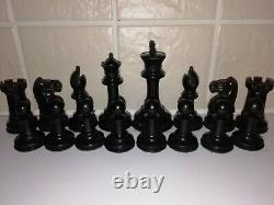 Antique Jaques Staunton Chess Set Weighted 3 1/2 Kings C1875 Tarrasch Boxed