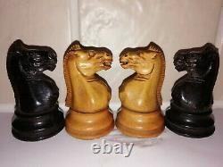 Antique Jaques Staunton Chess Set Weighted 3 1/2 Kings C1875 Tarrasch Boxed