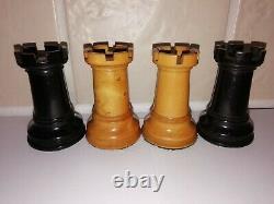 Antique Jaques Staunton Chess Set Weighted 3 1/2 Kings C1875 Tarrasch Boxed