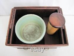 Antique Late 19th Century Japanese Wooden Smokers set Tobacco-bon