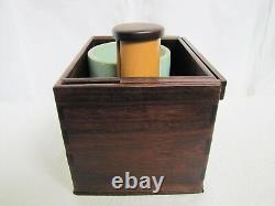 Antique Late 19th Century Japanese Wooden Smokers set Tobacco-bon