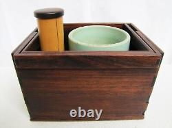 Antique Late 19th Century Japanese Wooden Smokers set Tobacco-bon