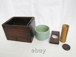 Antique Late 19th Century Japanese Wooden Smokers set Tobacco-bon