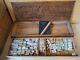 Antique Mahjong Mah Jong Set With Instruction In Wooden Box