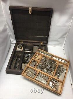 Antique Meccano Erector Set Wooden Box Large Quantity of Parts Awesome Set