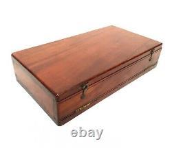 Antique Microscope Slide Set in Wooden Mahogany Collectors Box / Chest