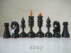 Antique Or Vintage Chess Set Large Russian Club Size K 6.25 And Wine Box