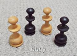 Antique Regency Wooden Chess Set in Wooden Box c1880 Criterion Series