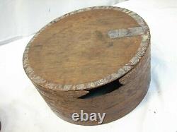 Antique Round Wooden Pantry Shaker Spice Box Set Wood Jars Kitchen