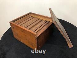 Antique Set of 15 Lantern Slip Slides with Wooden Box