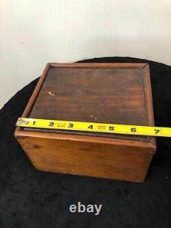 Antique Set of 15 Lantern Slip Slides with Wooden Box