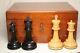 Antique Staunton Chess Set Weighted C1885 (king 3.75) With Original Box And Key