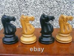 Antique Staunton Chess Set & Wooden Box