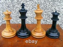 Antique Staunton Chess Set & Wooden Box