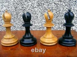 Antique Staunton Chess Set & Wooden Box