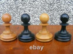 Antique Staunton Chess Set & Wooden Box