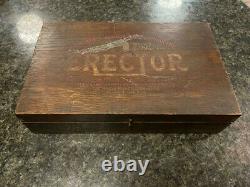 Antique Vintage 1916 A. C. Gilbert Erector Set No. 4 in Original Wooden Box