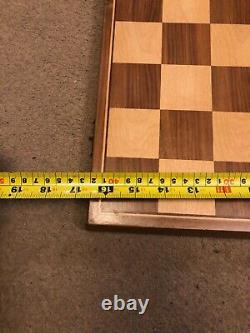 Antique/Vintage Chess set in an inlaid wooden box, hand carved by master craftsm