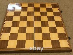 Antique/Vintage Chess set in an inlaid wooden box, hand carved by master craftsm