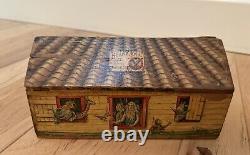 Antique Vintage Wooden Animals Noah's Ark Toy Set With Box U. S. Baking Co. 1880s