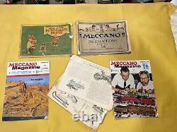 Antique WW2 Era 1940s Meccano ORIGINAL Set, Wooden Box Manuals RARE, VINTAGE