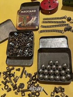 Antique WW2 Era 1940s Meccano ORIGINAL Set, Wooden Box Manuals RARE, VINTAGE