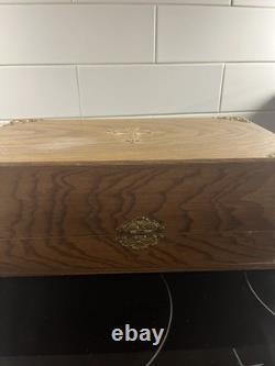 Antique Wood Wooden Priest's Sick Call Last Rites Anointing Viaticum Set Box