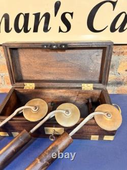Antique Wooden Box Bookbinding Brass Roll finishing Gilding Tool Wheels set of 3